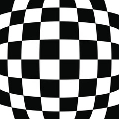 Obraz premium White and black checkerboard pattern background. Check pattern designs for decorating wallpaper. Vector background. Embossed background.