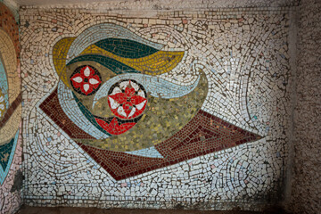 old bus stop of the ussr