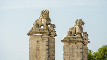 lion statue at Arles France