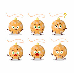 Cartoon character of christmas lights orange with what expression