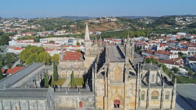 Aerial view of Mosteiro de Batalha (Monastery of Batalha), Portugal