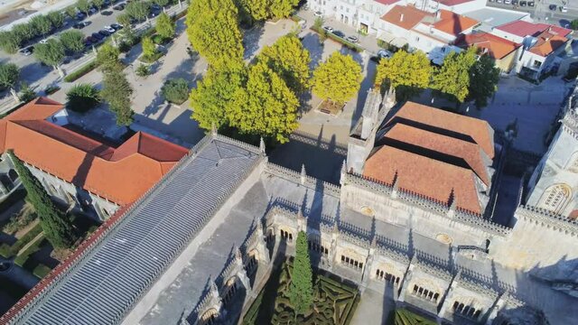 Aerial view of Mosteiro de Batalha (Monastery of Batalha), Portugal
