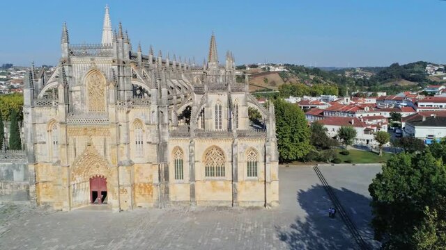 Aerial view of Mosteiro de Batalha (Monastery of Batalha), Portugal