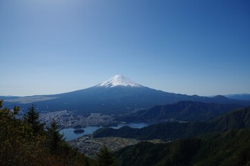 新道峠から見える富士山