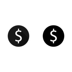 Dollar coin vector icon