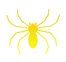 Yellow spider silhouette