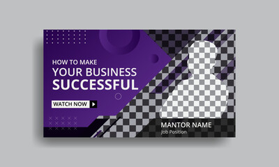 Business youtube thumbnail template designn