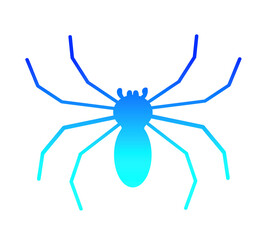 Blue spider silhouette
