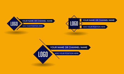 Modern attractive abstract Lower third design template Vector illustration