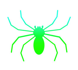 Green spider silhouette