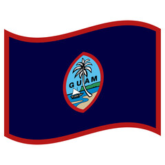 National flag of Guam - obrazy, fototapety, plakaty