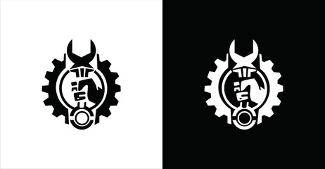 sparepart repair workshop icon logo