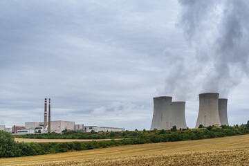 Fototapeta na wymiar Nuclear power station Dukovany, Vysocina region, Czech republic, Europe.