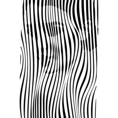 Charming young woman in profile with striped wavy pattern, concept vector illustration. Beautiful female face