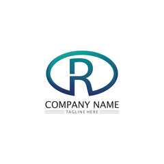 R Letter Arrow vector illustration icon font logo design