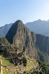 Mysterious landscape of Machu Picchu. Machu Picchu is an ancient fortified city of the Inca civilization in Peru.