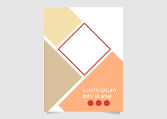 Template vector design for Brochure. layout modern with color peach cobbler size A4