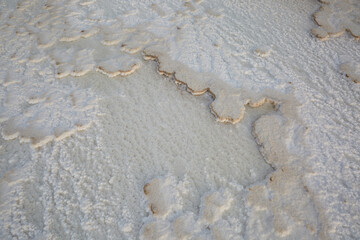 Closeup of Danakil Depression salt plains