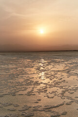 Landscape photograph of salt plains, danakil depression, ethiopia