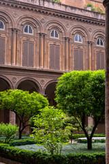 Fototapeta na wymiar Courtyard of the Doria Pamphilj Gallery in Rome