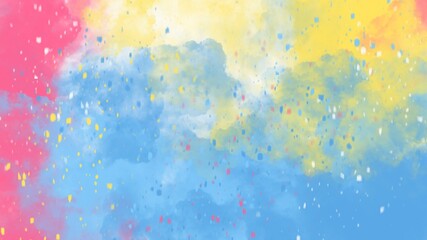 Unique abstract painting art with rainbow cloud paint brush for presentation, card background, wall decoration, or t-shirt design