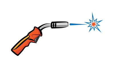 Vector drawing of a welding machine