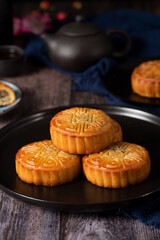Traditional Chinese Mid-Autumn Festival food moon cake