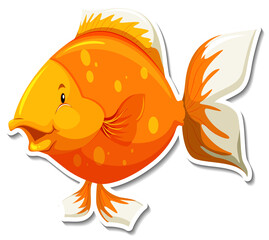 Cute fish sea animal cartoon sticker