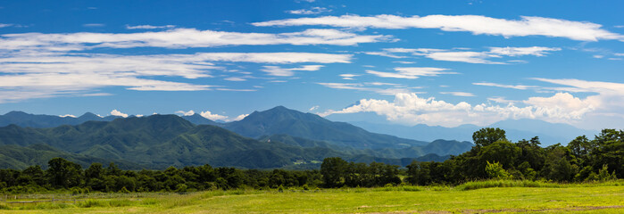 (山梨県ｰ風景パノラマ)清里の牧場から見る風景１