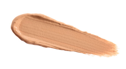 Smear of liquid skin foundation isolated on white, top view