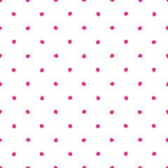 A strawberry polka dots seamless vector pattern