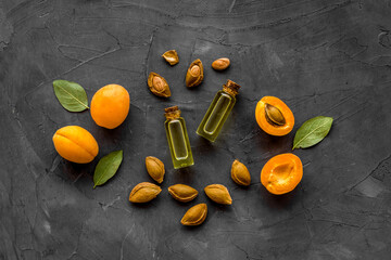 Apricot kernel oil with apricots and dried apricot kernels