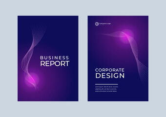 Fototapeta premium Abstract technology cover with modern tech design concept. High tech brochure design concept. Set of Futuristic business layout. Futuristic Digital poster templates