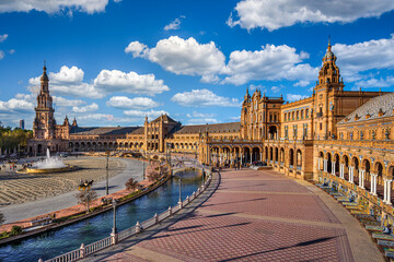 Naklejka premium Plaza de Espana in Seville, Spain