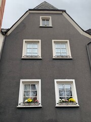 Saabburg, Germany May 25, 2020. Decorating windows with flowers  