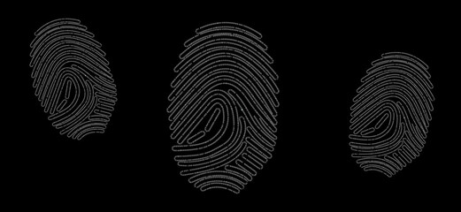 
Fingerprint Scanning Technology Concept 2d Illustration