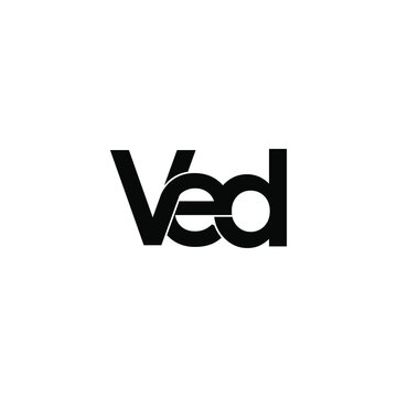 ved initial letter monogram logo design