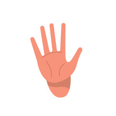Obraz premium cartoon hand showing the five fingers illustration