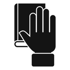 Touch book icon simple vector. Online appointment