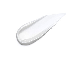 White cosmetic cream smear isolated on white
