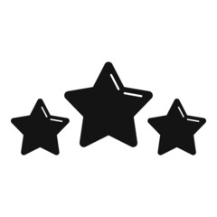 Quality stars icon simple vector. Satisfaction shape