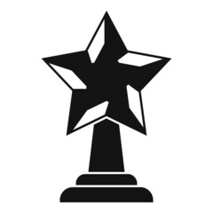 Star trophy icon simple vector. Winner award