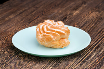 custard soft cake with cream filling