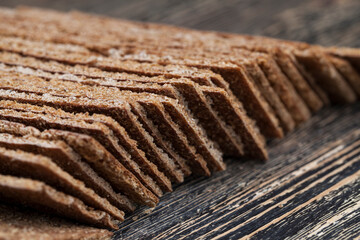 dry crusty bread from rye flour