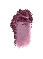 Crushed eyeshadow isolated on white