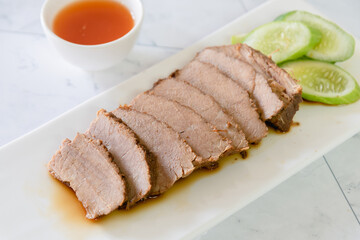 Slice stewed beef with soy sauce, traditional chinese food