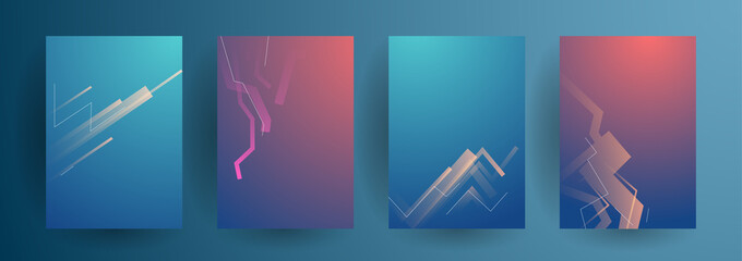 Abstract gradient vector background for business brochure cover design
