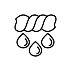Spin cycle in washing machine. Thin line icon. Modern vector illustration.