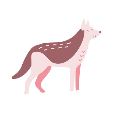 Isolated vector illustration of a German Shepherd dog
