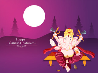 Creative vector illustration of happy krishna janmashtami background